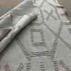 Swavelle Narny Recycled Jacquard Sand | Medium/Heavyweight Jacquard Fabric | Home Decor Fabric | 56" Wide