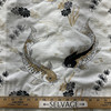 Claridge Home Koi Embroidered Woven Linen | Medium Weight Basketweave Fabric | Home Decor Fabric | 54" Wide