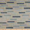 Performatex Block Weave Outdoor Woven Blue Beige | Heavyweight Outdoor, Jacquard Fabric | Home Decor Fabric | 54" Wide