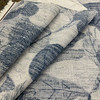 Modern Coastal Bellamy Donegal Woven Chambray Blue | Heavyweight Woven Fabric | Home Decor Fabric | 54" Wide