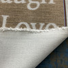 Modern Coastal Love and Laugh Donegal Woven Natural | Heavyweight Woven Fabric | Home Decor Fabric | 54" Wide