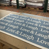 Hot Tropics Love and Laugh Donegal Woven Chambray Blue | Heavyweight Woven Fabric | Home Decor Fabric | 54" Wide