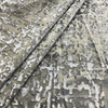 118" Allendale Abstract Embroidered Velvet Silver | Medium/Heavyweight Velvet Fabric | Home Decor Fabric | 118" Wide
