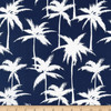 Terrasol Palmetto Outdoor Navy | Medium Weight Outdoor Fabric | Home Decor Fabric | 54" Wide