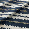 Covington Dodger Stripe Jacquard Navy | Heavyweight Jacquard Fabric | Home Decor Fabric | 57" Wide