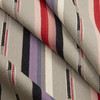 Laura & Kiran Black Trail Stripe Woven Twill Flax Multi | Heavyweight Woven, Twill Fabric | Home Decor Fabric | 56" Wide