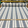 Laura & Kiran Romo Stripe Canvas Blue | Medium/Heavyweight Canvas Fabric | Home Decor Fabric | 56" Wide