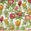 Mountarde STOF France Protea Sateen Duck Moutarde | Medium Weight Duck, Sateen Fabric | Home Decor Fabric | 55" Wide