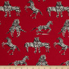 Novogratz Zebra Indoor/Outdoor Red | Medium Weight Outdoor, Woven Fabric | Home Decor Fabric | 54" Wide