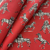 Novogratz Zebra Indoor/Outdoor Red | Medium Weight Outdoor, Woven Fabric | Home Decor Fabric | 54" Wide