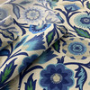 PKL Studios Fiesta Floral Outdoor Azure | Medium Weight Outdoor Fabric | Home Decor Fabric | 54" Wide