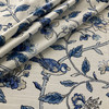 Waverly Summer Isles Floral Slub Duck Sky | Medium Weight Duck Fabric | Home Decor Fabric | 54" Wide