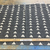 PKL Studio Nomadic Triangle Basketweave Ebony | Medium/Heavyweight Basketweave Fabric | Home Decor Fabric | 54" Wide