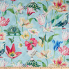 Harrison Howard Enchanted Garden Floral Slub Duck Robin's Egg | Lightweight Duck Fabric | Home Decor Fabric | 54" Wide
