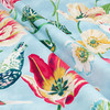 Harrison Howard Enchanted Garden Floral Slub Duck Robin's Egg | Lightweight Duck Fabric | Home Decor Fabric | 54" Wide