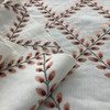 PKL Studio Clover Lane Embroidery Woven Coral | Heavyweight Woven Fabric | Home Decor Fabric | 54" Wide