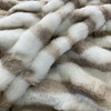 White/Mushroom EZ Fabric Stretch Faux Fur Snow Chinchilla Snuggle White/Mushroom | Very Heavyweight Faux Fur Fabric | Home Decor Fabric | 58" Wide