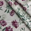 STOF France Dalhia Canvas Rose | Medium Weight Canvas Fabric | Home Decor Fabric | 55" Wide