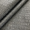 Faux Leather Gator Metallic Pewter | Heavyweight Faux Leather Upholstery | Home Decor Upholstery | 54" Wide