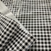 Oil Cloth Gingham Black/White | Heavyweight Oilcloth Fabric | Home Decor Fabric | 47" Wide