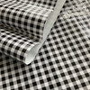 Oil Cloth Gingham Black/White | Heavyweight Oilcloth Fabric | Home Decor Fabric | 47" Wide