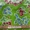 Oilcloth Strawberries Green | Heavyweight Oilcloth Fabric | Home Decor Fabric | 47" Wide