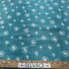 Cream/Blue Premier Prints Small DandelionTrue Turquoise | Home Decor Fabric | 54" Wide