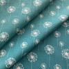 Cream/Blue Premier Prints Small DandelionTrue Turquoise | Home Decor Fabric | 54" Wide