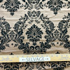 Flocked Damask Taffeta Brown | Very Lightweight Taffeta Fabric | Home Decor Fabric | 58" Wide