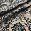 Flocked Damask Taffeta Brown | Very Lightweight Taffeta Fabric | Home Decor Fabric | 58" Wide