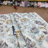 4.125 Yard Piece of Floral Fabric in Turquoise / Bronze / Grey | Home Decor / Drapery | 54" Wide | By the Yard | Kelly Ripa Home Lighthearted in Spa