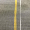 2.125 Yard Piece of Gray with Pink and Yellow Stripes | Upholstery / Drapery Fabric | 56 Wide | BTY