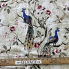 Melfi Spiffy Spools | French Country Peacock Floral | 54" Wide | Indoor Drapery | Medium Weight