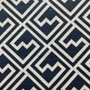 Navy and off white geometric maze pattern