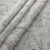 Covington Fabric and Design, Sailboat Silhouette in gray and off white