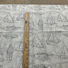 Covington Fabric and Design, Sailboat Silhouette in gray and off white