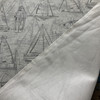 Covington Fabric and Design, Sailboat Silhouette in gray and off white
