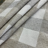 Woven Tan Buffalo Plaid | Gray Taupe Tan | Upholstery Meduim-Heavyweight Fabric | 54" Wide
