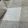 Woven Tan Buffalo Plaid | Gray Taupe Tan | Upholstery Meduim-Heavyweight Fabric | 54" Wide