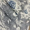 Stan Cathell For Magnolia Home Fashions  Belmont Admiral 54" Fabric | Blue gray tan Jacquard drapery | Home decor fabric