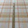 Plaid Slub Weave in Orange / White / Light Grey | Upholstery Fabric | Heavy Weight | 54" Wide | By the Yard