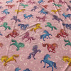 Prancing Unicorn Stars Fabric | Home Decor Apparel Fabric | Soft Fuzzy | 60" Wide | By The Yard