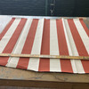 Sunbrella-like Awning Weight Fabric | Brick Red / Off White Stripes | OUTDOOR | 100% Solution Dyed Acrylic | 46" Wide | By The Yard