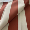 Sunbrella-like Awning Weight Fabric | Brick Red / Off White Stripes | OUTDOOR | 100% Solution Dyed Acrylic | 46" Wide | By The Yard
