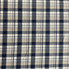 Blue Tan White Plaid Stretch Twill | 56" Wide | Lightweight Apparel