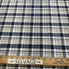 Blue Tan White Plaid Stretch Twill | 56" Wide | Lightweight Apparel