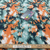 E.Z Fabric Polyester Spun Stretch Jersey Knit Tie-Dye Teal/Orange | 58" Wide | Lightweight Apparel Fabric