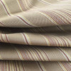 2.875 Yard Piece of Golden Brown Fabric Twill Maroon Pinstripe Clothing, Drapery Fabric By The Yard