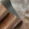 1.33 Yard Piece of Faux Leather Crocodile Brown | Very Heavyweight Faux Leather Fabric | Home Decor Fabric | 54" Wide
