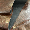 1.33 Yard Piece of Faux Leather Crocodile Brown | Very Heavyweight Faux Leather Fabric | Home Decor Fabric | 54" Wide